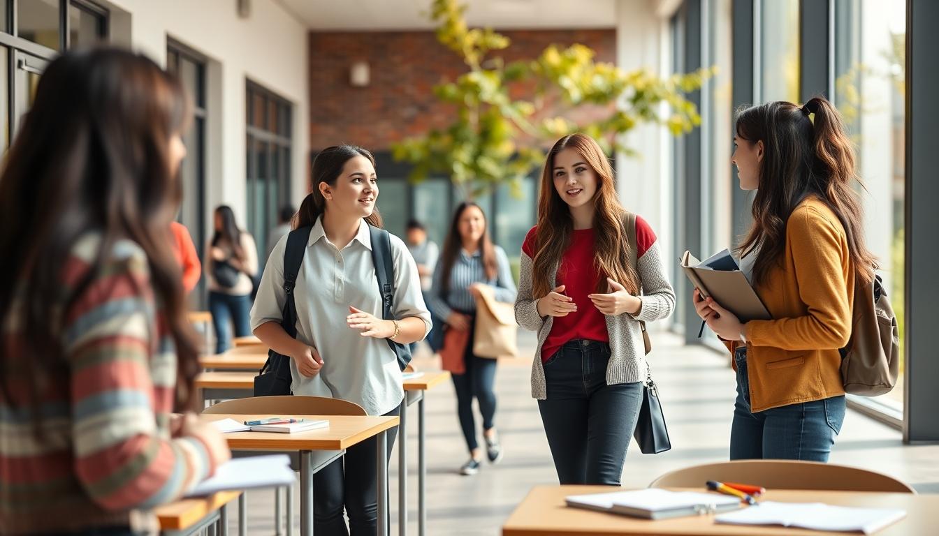 Students collaborating in study space